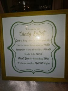 Candy Buffet signage